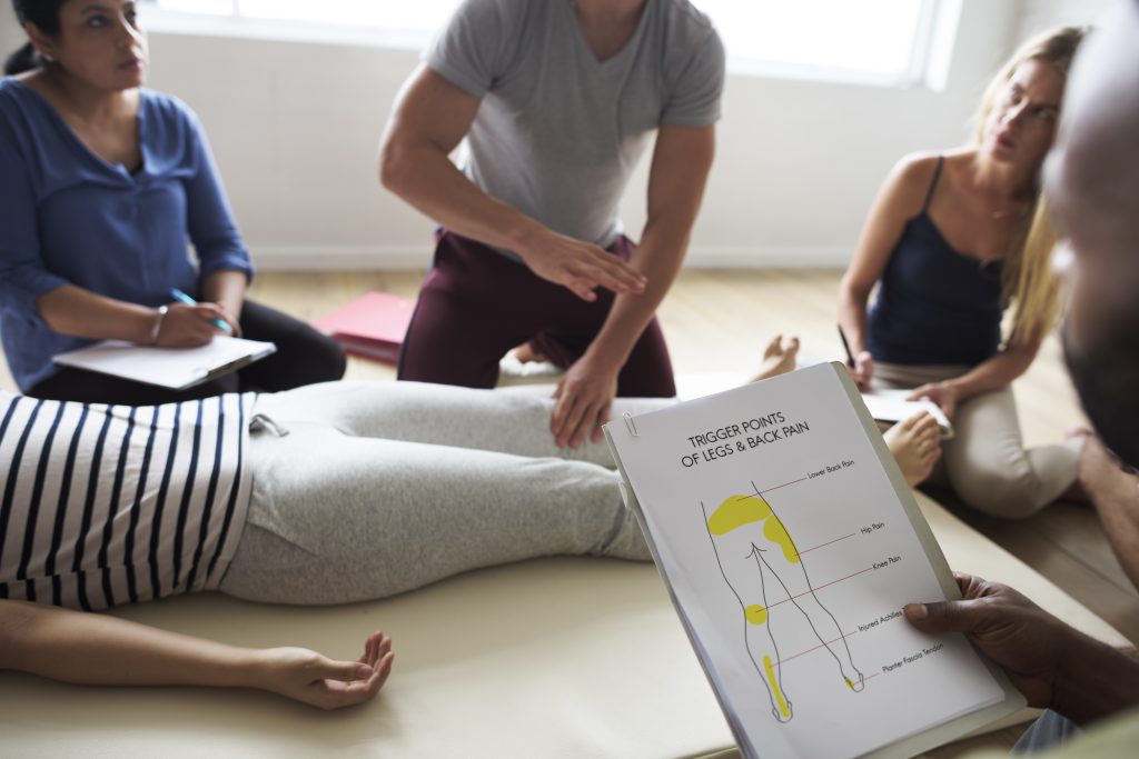 Massage therapy group training class